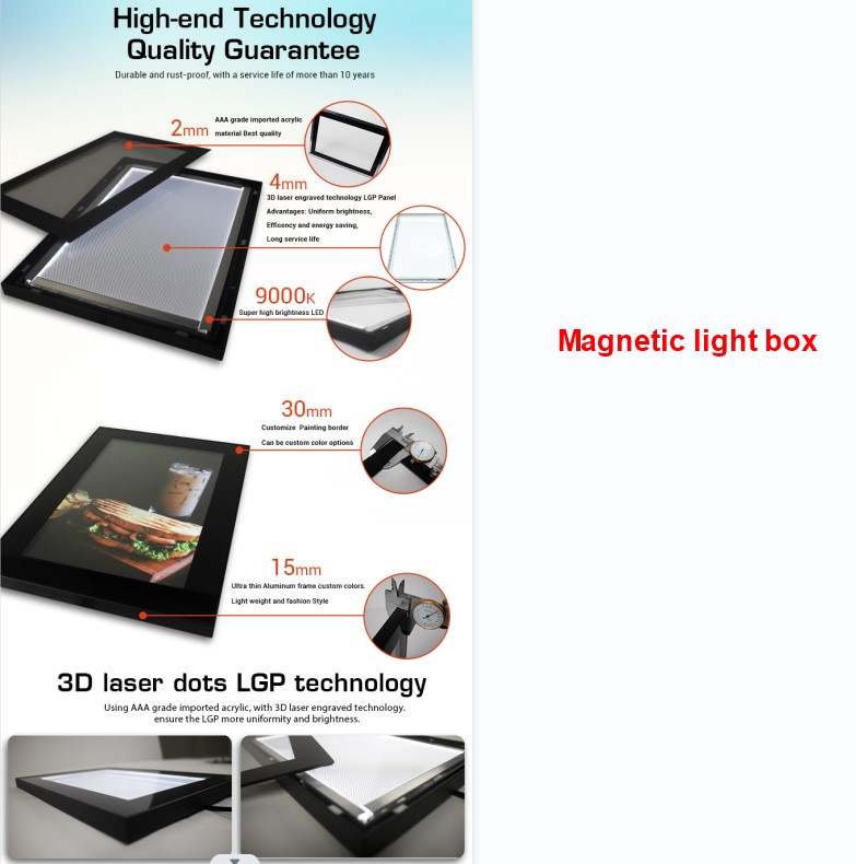 A Pair of Slim LED Snap Frame Light Box – artweyes